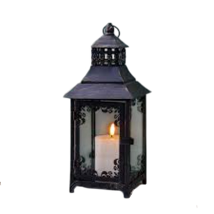 Lanterne à bougie suspendue en métal noir de qualité supérieure, porte-bougie décoratif en fer avec verre trempé pour intérieur, extérieur, maison et jardin - Product Image 1