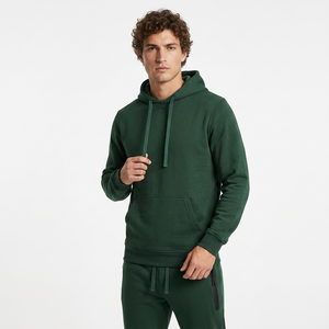Survêtement unisexe 2 pièces en polaire respirant à capuche, taille élastique, manches longues, pour l'hiver, athlétique, jogging, décontracté, sport - Product Image 3