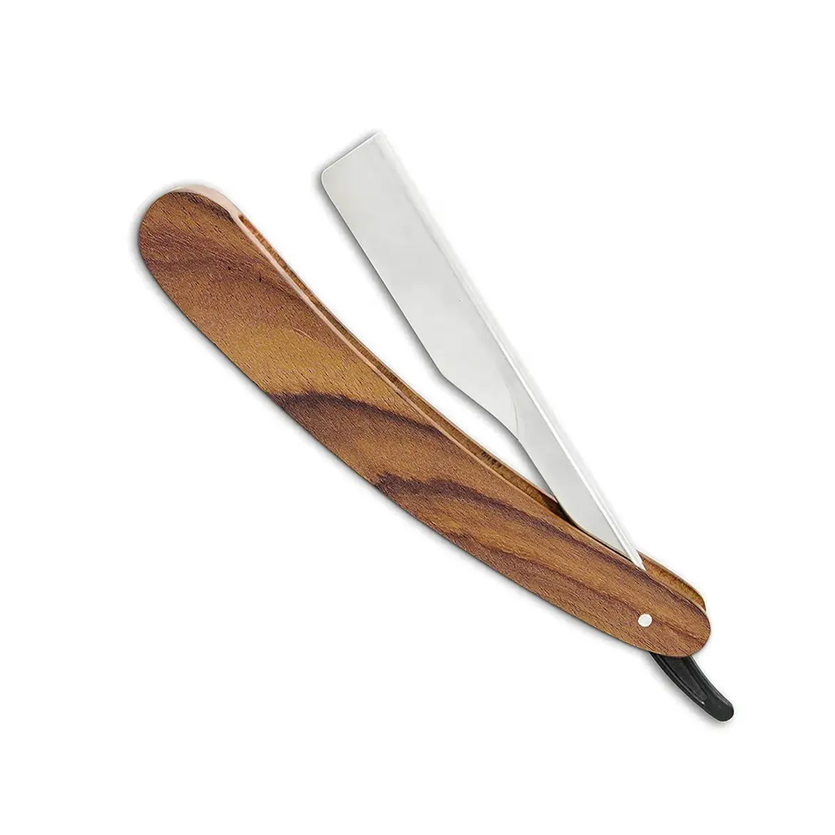 高炭素鋼理髪店シェービングかみそり滑り止めのための最高のメーカーピスコ | 木製ハンドル理髪かみそり