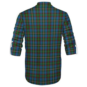 Chemise à manches longues pour homme, style Kilt Ghillie Jacobite, motif Tartan Écossais, col lacé, style Highland écossais, personnalisable en gros - Product Image 4