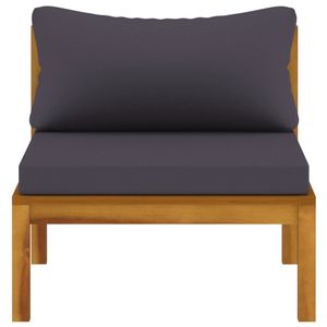 ชุดโซฟาไม้สักสีเทาเข้ม ชุดสวนขนาดกลาง พร้อมเบาะโพลีเอสเตอร์ - Product Image 5
