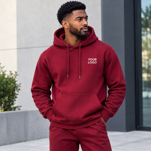 Sweat-shirt à capuche pour homme, coupe classique, en mélange de coton, avec poignets et ourlet côtelés, pour un usage quotidien décontracté - Product Image 2