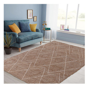 Grand tapis de jute écologique tapis de cuisine de taille personnalisée fabricant indien tapis de prière en gros brodés à la main en usine - Product Image 1