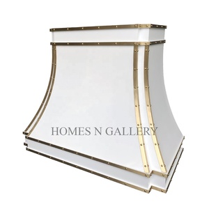 Custom Handcrafted Antique Brushed Copper Range Hood Cover <b>Wall</b> Mounted Stainless Steel Kitchen Accessory New Smart Range Hoods - Product Image 5