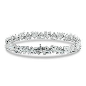 Bracelet chaîne plaqué or blanc 14 carats de haute qualité pour collection de bijoux de mariée et de fiançailles, disponible au meilleur prix - Product Image 4