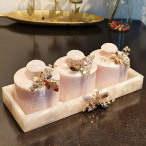 Modern Resin Dry Fruit <b>Set</b> Decorative <b>Canister</b> Luxury Storage Jar Flower Design Dishwasher Safe Stackable Tea Coffee Sugar - Product Image 1