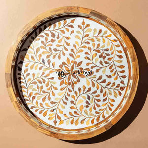 Plateau de luxe en os incrusté, décoration de table basse haut de gamme Tradebyd - Product Image 2