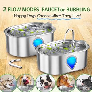 Bouteille d'eau automatique pour chat en acier inoxydable, grande capacité, filtration circulante, alimentation USB, best-seller - Product Image 3