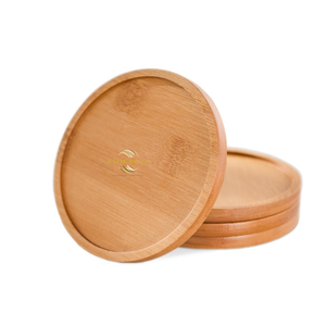 Natural Bamboo Round Coaster Eco Friendly Drink Coaster Handmade Bamboo Cup Mat for <b>Table</b> <b>Protection</b> Home Decor - Product Image 2