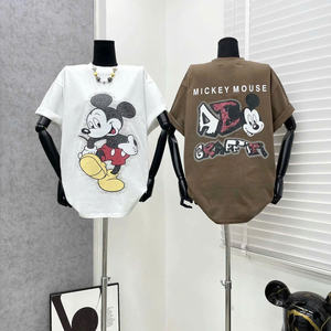 Camiseta con Dibujo Animado de Mickey Mouse para Mujer, Tela de Algodón Suave y Transpirable, Estilo Casual, Combinable con Jeans, Faldas y Shorts - Product Image 2