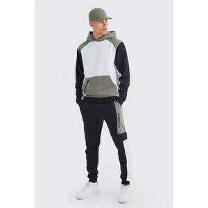 Conjunto Deportivo Informal Personalizado para Hombre, Sudadera con Capucha y Pantalones Deportivos de Algodón, Estilo Holgado, Desgastado, Vintage, Lavado Ácido - Product Image 1