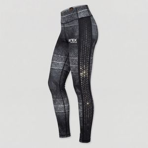 Leggings de yoga pour femmes, respirants, à taille haute, extensibles dans les quatre sens, avec panneaux latéraux en strass, brillants, pour le cheerleading et la gym, sublimés - Product Image 4
