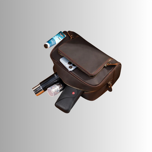 Wholesale Premium Quality Vintage Genuine Leather Large Fashion Dopp Kit Handcrafted Cowhide Travel for Bag Zipper Heavy - Product Image 5
