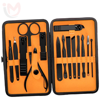 Kit de manucure professionnel pour hommes en acier inoxydable 7 en 1, coupe-ongles, set de pédicure avec boîte