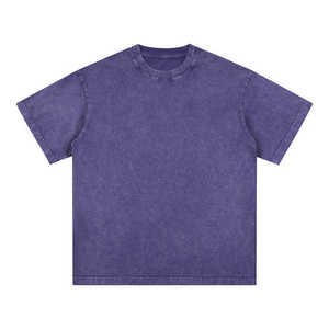 Camiseta Deportiva de Lona Transpirable y Ecológica, Corte Ajustado, Estilo Vintage Lavado, Spandex/Poliéster, Lavado Ácido, Streetwear, Personalizable con Logotipo - Product Image 1
