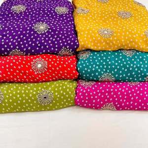 Tissu brodé perlé personnalisé, tissu à sequins, tissu dentelle, tissu organza pour kaftan, abaya, robe, textile, exportateur et acheteur en gros - Product Image 6