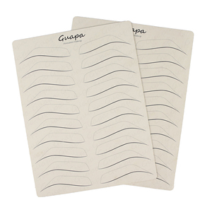 Double Sided Pre Printed Eyebrow Silicone <b>Practice</b> Skin 14.7x19.3cm Erasable PMU Training <b>Pad</b> - Product Image 1