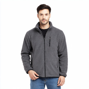 OEM Chest Pocket Winter Street Style Polar <b>Jackets</b> Men Outerwear Zipper Polar Fleece <b>Jacket</b> Men's Soft Polar Fleece <b>Jacket</b> Tops - Product Image 4