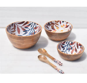 Bol à salade et à fruits en bois classique moderne, accessoires de restauration, vaisselle de table pour la maison - Product Image 6