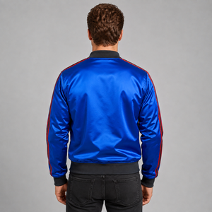 Veste d'hiver en satin pour homme avec logo personnalisé sur le devant - Vêtement d'extérieur léger, respirant et écologique - Service OEM/ODM - Confortable pour les occasions spéciales - Product Image 3