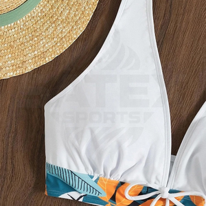 Nuevo Conjunto de Bikini de Dos Piezas en Color Sólido 2026, Top de Bikini con Tiras Ajustables, Shorts Ecológicos, Traje de Baño para Mujer, Personalizado OEM - Product Image 4