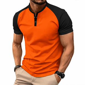 Men's Polyester/Cotton Jersey V-neck Quick Dry Digital Print Casual Fitness Short Sleeve Sports T-<b>Shirt</b> 300g - Product Image 1