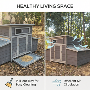 Grande Pollaio in Legno per Esterni con 2 Cassette Nido Laterali, Gabbia per Galline e Pollame per Uso Esterno - Product Image 4