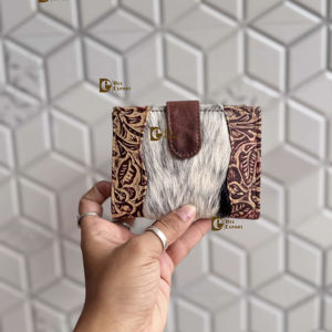 Cartera de mano de piel de vaca con estilo para mujer, carteras pequeñas occidentales multiusos, cuero tallado a la moda, gran oferta, novedad - Product Image 1