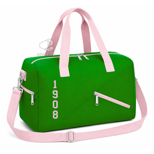 Alpha | Kapa | Alpha Sorority Women's Duffel Bag Embroidered Weekender <b>Nylon</b> Luggage Bag For Travel Sports Collegiate <b>Tote</b> Bag - Product Image 2