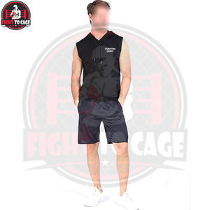 Lot de 3 débardeurs à capuche confortables pour hommes, idéaux pour l'automne, la gym et l'entraînement, sans manches, en polyester/coton, coupe-vent et écologiques - Product Image 4