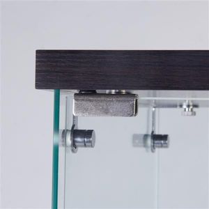 Black One-Door Glass Display Cabinet with 3 Shelves for Home or Office Storage - Product Image 5