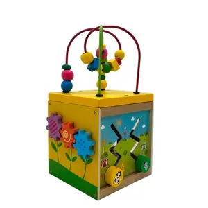 Educational Wooden Activity Cube for Toddlers