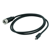 Connecteur USB-C femelle industriel robuste IP67, filetage PG9, type PCB et câble