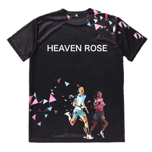 T-shirt de course à sublimation intégrale pour hommes, motif géométrique, vêtements de sport respirants, vente en gros OEM - Product Image 1