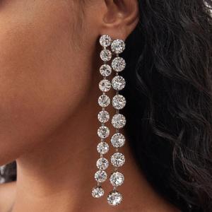 Boucles d'oreilles unisexes en diamant naturel taille brillant rond, or massif 18 carats, bijoux de luxe pour fiançailles, fêtes et mariages, couleur E - Product Image 1