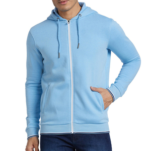 Sweat-shirt à capuche personnalisé avec fermeture éclair intégrale, en coton, style streetwear, pour homme - Product Image 1