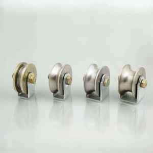 Sistema de Ruedas Moderno de Acero Inoxidable Pulido, Duradero, Deslizamiento Suave para Puertas, Ventanas, Garajes, Villas y Apartamentos - Product Image 4