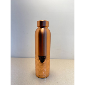 Pure Copper Water Bottle with Intricate Engraved Design Bottle for Health Handcrafted Eco-Friendly Drinkware for Office - Product Image 1