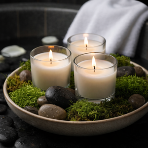 Vela de Cera de Soja en Frasco de Vidrio Cilíndrico, Hecha a Mano, Ecológica y de Lujo, con Aroma, para Decoración del Hogar, Spa, Navidad, Ramadán, Festividades Chinas - Product Image 2