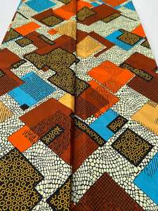 Tela de algodón encerado africano de Kenia 100 por ciento de algodón con colores vibrantes para ropa, vestidos, bolsos y proyectos de sastrería - Product Image 6