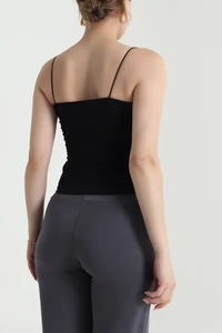 Women Plus Size O-Neck Knitted <b>Tank</b> <b>Top</b> Solid <b>Black</b> Casual Eco-Friendly Breathable Quick Dry Anti-Pilling Summer High Quality - Product Image 3