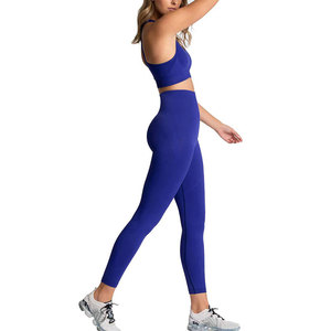 Conjunto Deportivo de Alta Calidad Personalizado, Bra Deportivo de Color y Leggings de Cintura Alta para Mujer, Ropa Deportiva para Entrenamiento - Product Image 3