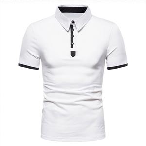 Camiseta de Golf 2022 con Logotipo Personalizado, de Alta Calidad, Ecológica, de Poliéster/Algodón, Negra y Blanca, para Hombre, Talla Grande, de Secado Rápido - Product Image 1