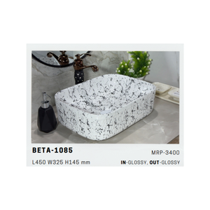 Beta 1083 Lavabo Decorativo de Cerámica de Lujo para Aplicaciones en Encimeras y Muebles de Baño Contemporáneos - Product Image 5