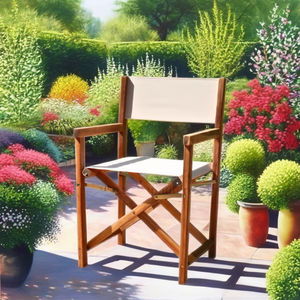 Sillón Plegable de Bambú Ecológico y Contemporáneo para Exteriores, Sala de Estar y Comedor - Product Image 1