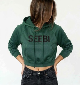 เสื้อครอปท็อปผ้าฟลีซดีไซน์คลาสสิกสำหรับผู้หญิง ยอดนิยมสูง - Product Image 4