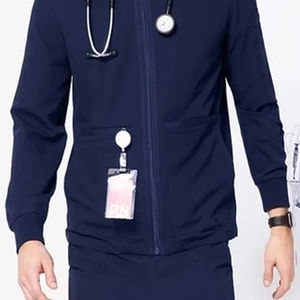 Uniforme médical 2026 pour infirmiers, bleu marine, blouses d'hôpital pour hommes, vestes d'infirmier à col montant - Product Image 3