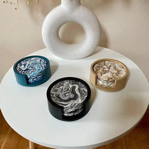 Handcrafted Resin <b>Coaster</b> High Quality Customized Home Restaurant Indian Food Occasions - Product Image 1