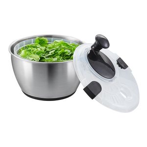 Centrifuga per Insalata in Acciaio Inox 304 da 4,75 Qt, Facile da Usare con Una Mano, Grande Asciugatore e Lavatore per Verdure, Scolapasta per Lattuga - Product Image 1