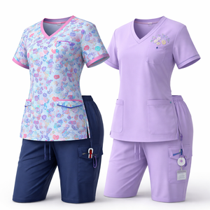 Uniformes de Enfermería de Algodón y Felpa Personalizados al por Mayor - Fabricante OEM, Suministro Directo para Uso Hospitalario, Blusas/Camisas Unisex - Product Image 3